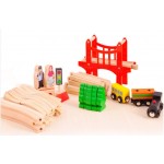 Set trenulet Wooden Train 37 piese Set trenulet Wooden Train 37 piese